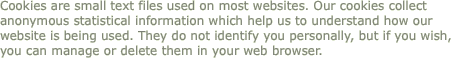 Cookies are small text files